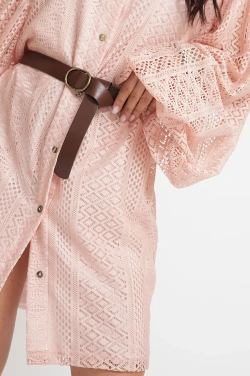 Abito Camicia Corto - Cipria