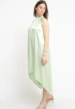 Abito Collo Americano Rouche - Ice Green