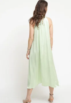 Abito Collo Americano Rouche - Ice Green