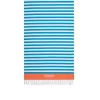 Beach Towel Stripes - Bianco/Turchese