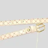 Belt H2 CM Full Grain Monogram GreyHound Buckle - Monogram Marshmallow/Orange