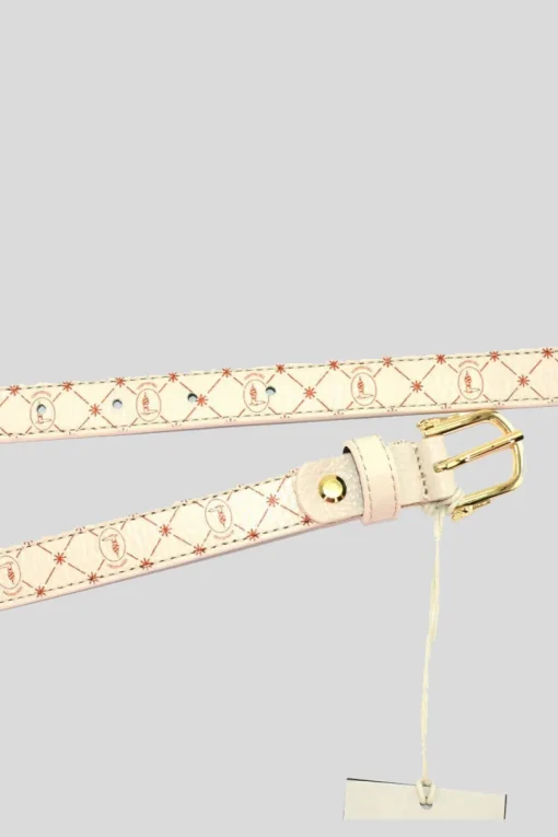 Belt H2 CM Full Grain Monogram GreyHound Buckle - Monogram Marshmallow/Orange