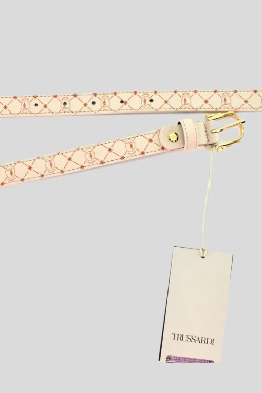 Belt H2 CM Full Grain Monogram GreyHound Buckle - Monogram Marshmallow/Orange