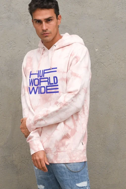 Broadcast Tiedye P/o Hoodie - Coral