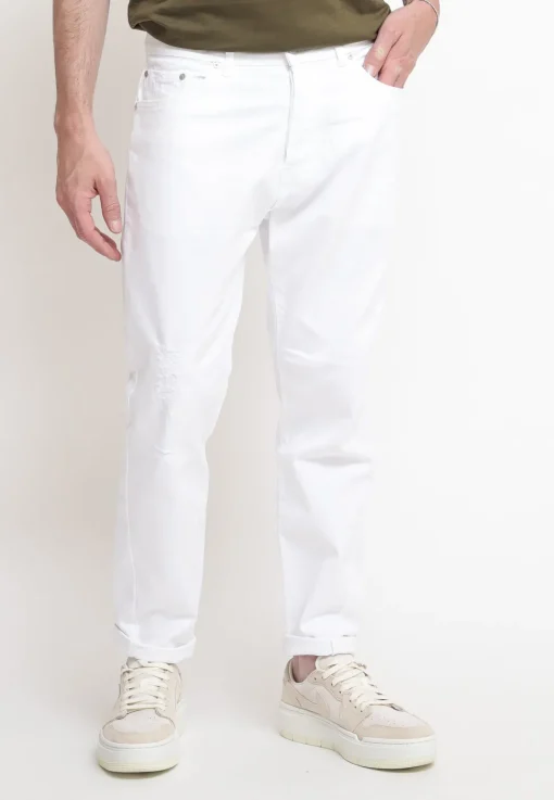 Bull Twisted Joebull Pantalone 5 Tasche - White