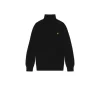 Cotton Merino Turtleneck Jumper - Jet Black