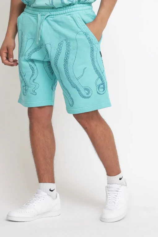 Dyed Sweatshort - Acquamarina