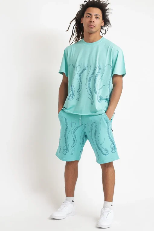 Dyed Sweatshort - Acquamarina