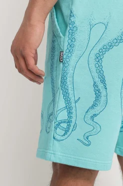 Dyed Sweatshort - Acquamarina