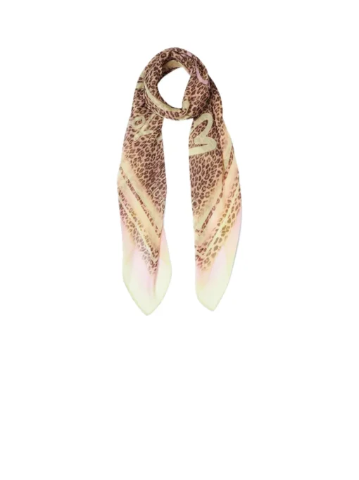 Ecs Foulard Leopard 120x120 - Pale Yellow