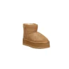 Eskimo Boots In Microfibra Con Pelliccia E Fascia In Gros Logata Sul Dietro - Cammello