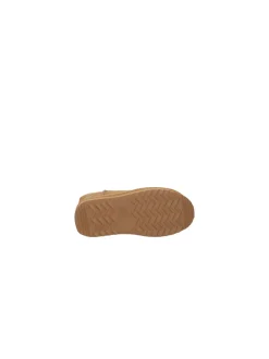 Eskimo Boots In Microfibra Con Pelliccia E Fascia In Gros Logata Sul Dietro - Cammello