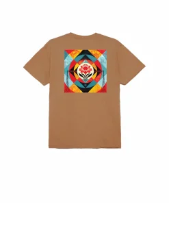 Geometric Power Canvas Tee - Brown Sugar