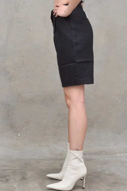 High Waist Linen Shorts Back
