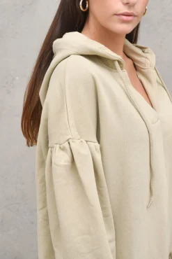 Hoodie Dress - KHAKI