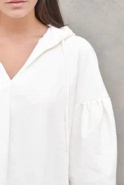 Hoodie Dress - WHITE