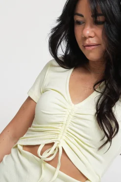 Ladies Dress - Pale Lemon