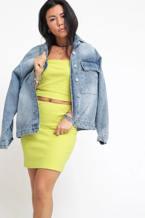 Ladies Skirt - Lime Rib