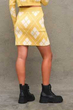 Ladies Skirt - Yellow Cream