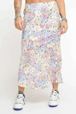 Ladies Skirt Painted Multi Floral