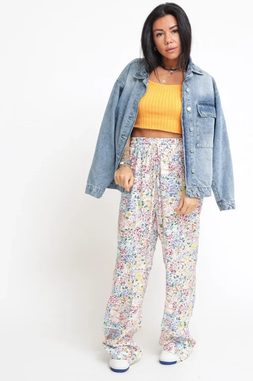 Ladies Trousers Painted multi Floral