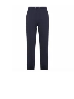 Long Pant Cotton Fl - Navy Blue
