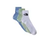 Multi Sport Cush Quarter Sock 3p - Tnf White Purple Mint Vibrant Verbena