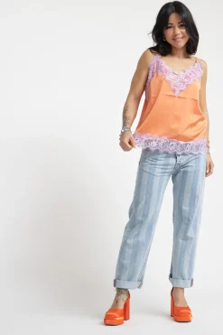 New Oksar Woman - Denim Laser Stripe