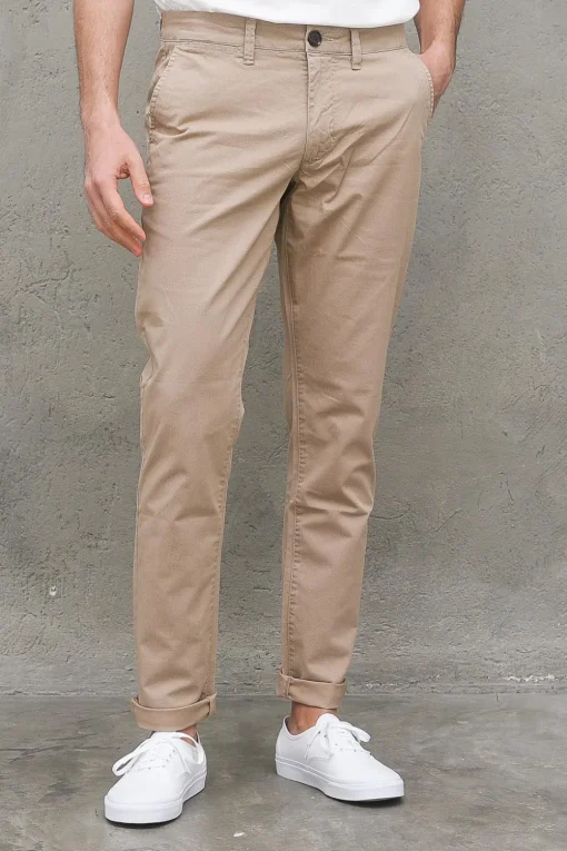 Pant Chino Slim Printed - Beige
