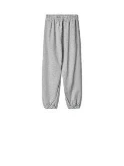 Pantalone In Felpa Con Elastico Sul Fondo Con Stampa Sul Davanti - Grigio Melange