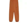 Pantalone In Felpa Con Stampa - Cognac