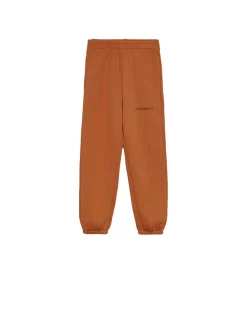 Pantalone In Felpa Con Stampa - Cognac