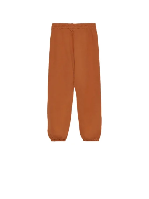 Pantalone In Felpa Con Stampa - Cognac