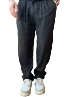 Pantalone 100%lino - Nero