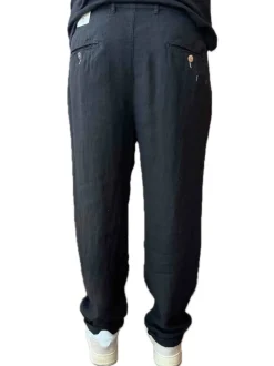 Pantalone 100%lino - Nero