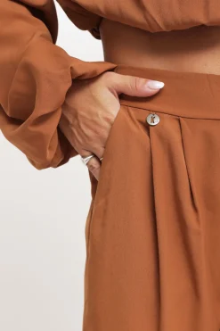 Pantalone Palazzo - Tabacco