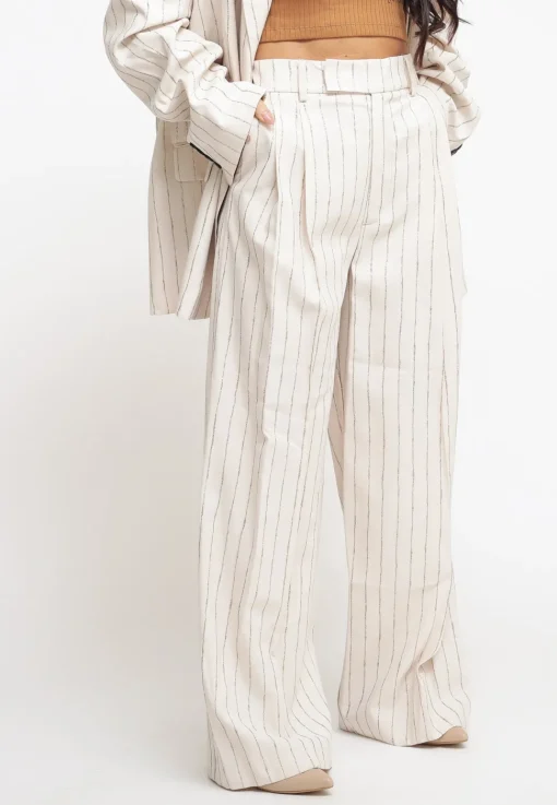 Pantalone Riga Glitter - Avorio