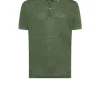 Polo Linen Solid S/s - Verde Scuro