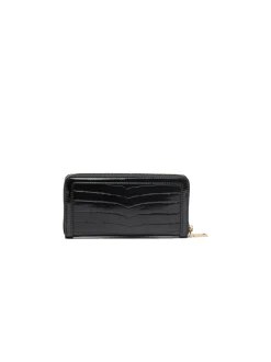 Portafoglio Pu Croco - Nero