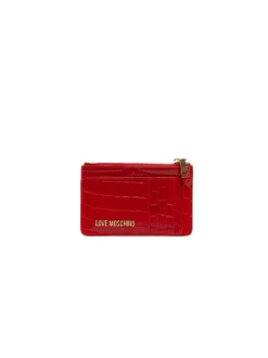Portatessere Pu Croco - Rosso