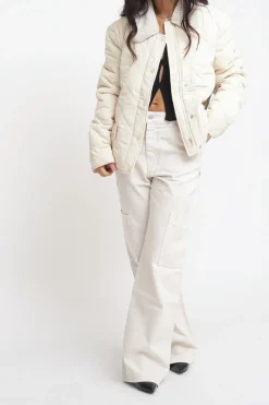 Quilted Padded Jacket - Light Sand