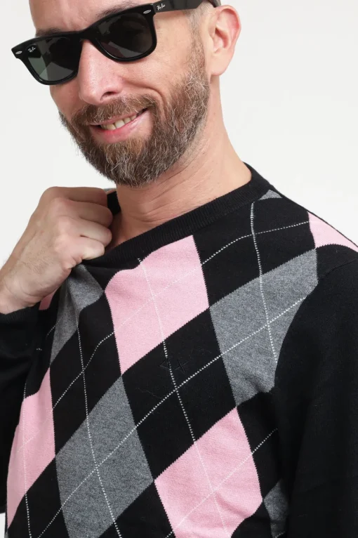 Round Argyle - Nero