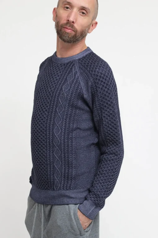 Round Vintage Cable - Navy Blue