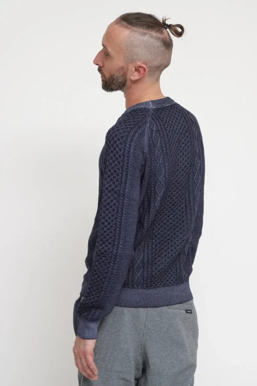 Round Vintage Cable - Navy Blue