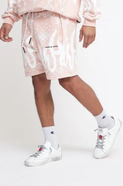 Shorts With Bandana Print - Pink