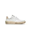 sneakers Padel In Pelle Bianca E Dettagli Beige Effetto ''Used''
