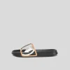 Snk Slipper Flat Rubber - black