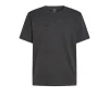 S/s Crew Neck Charcoal Heather W/ BLack Logo