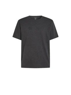 S/s Crew Neck Charcoal Heather W/ BLack Logo