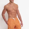 Swim Pant Small Print - Arancione